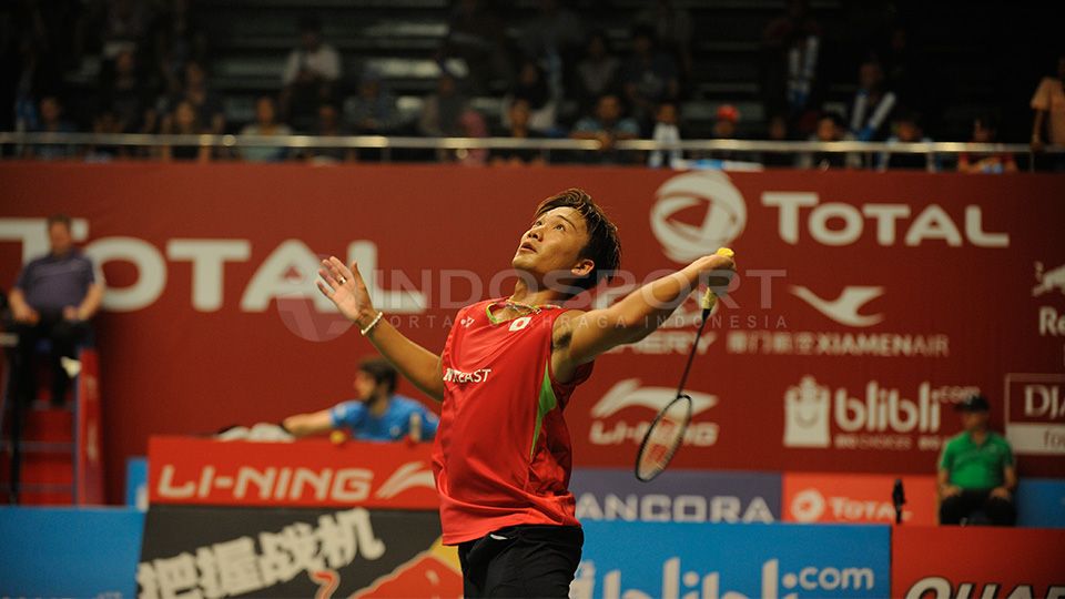 Kento Momota. Copyright: &copy; INDOSPORT/ Ratno Prasetyo